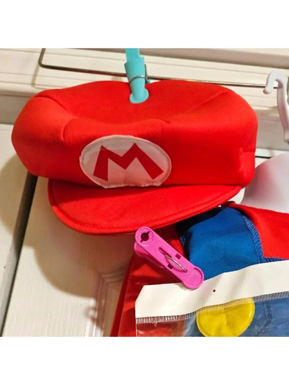 Super Mario Costume Kids 4-6 Hat Mustache Halloween Nintendo Disguise Boys Games